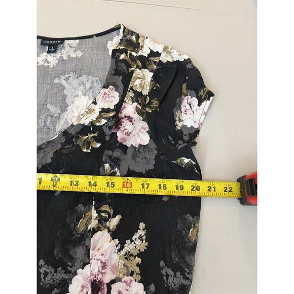 Romance Cottagecore Goth Boho Buttoned Top 1 Plus Whimsigoth Floral Prairie Flow - Picture 16 of 16